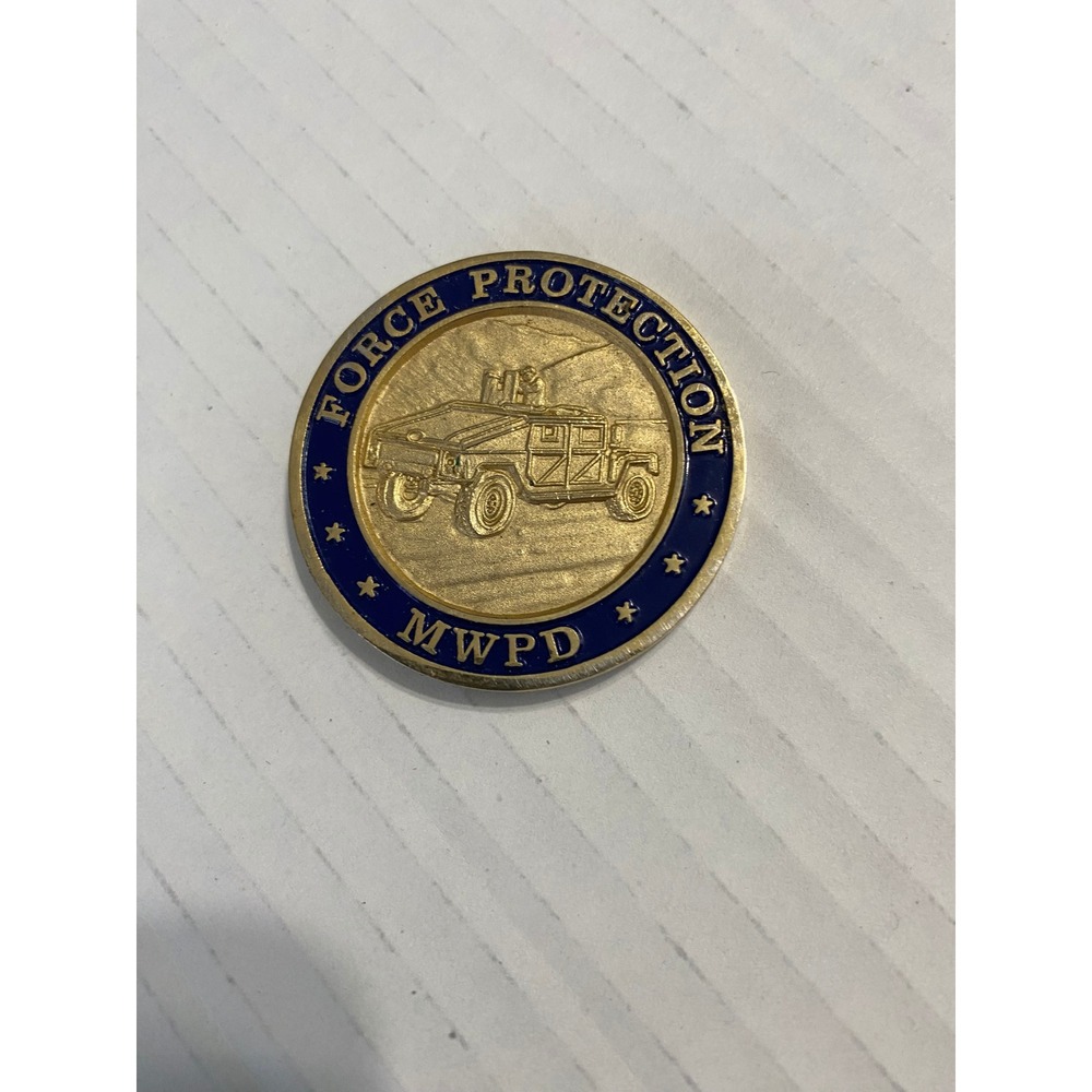 Mount Weather Police DHS Challenge Coin Force Protection MWPD Gold Blue Excellen - Picture 2 of 3